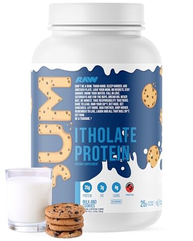 RAW Whey Isolate Protein Powder Milk Cookie CBUM Itholate 100 GrassFed Sports Nutrition Powder for Muscle Growth Recovery LowFat Low Carb Naturally Flavored 25 Servings