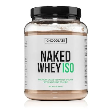 NAKED Chocolate Whey Isolate Protein Only 6 Ingredients 30g GrassFed Protein Undenatured No GMO No Soy GlutenFree No Preservatives 24 Servings