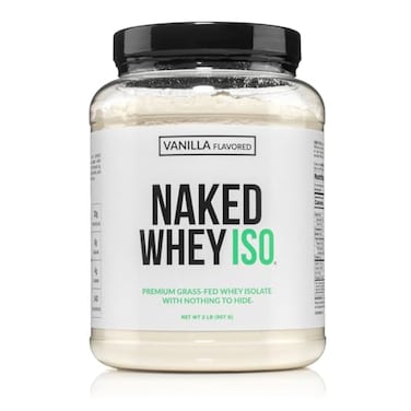 NAKED Vanilla Whey Isolate Protein Only 4 Ingredients 30g GrassFed Protein Undenatured No GMO No Soy GlutenFree No Preservatives 24 Servings
