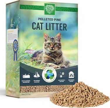 Small Pet Select Pelleted Pine Cat Litter Kitty Litter Non Clumping Pellets for Cats for Use with Sifting Litter Box Non Tracking Low Dust Made in USA 20lb