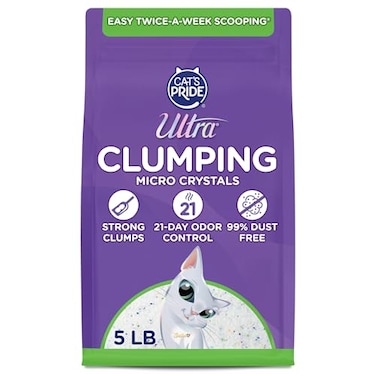 Ultra Clumping Micro Crystals Cat Litter Dust Free Soft on Paws Fragrance Free 5 Lbs