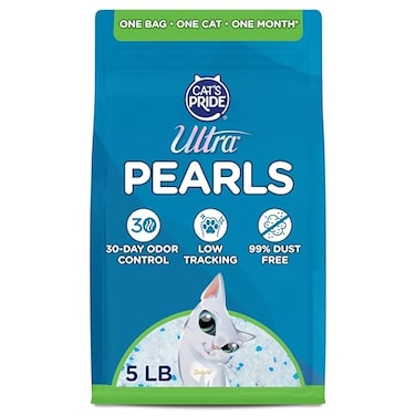 Ultra Pearls Cat Litter 999 Dust Free Low Tracking Soft on Paws Fragrance Free 5 Lbs