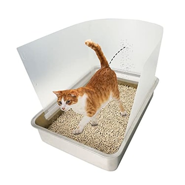 AAiphuwew 3 Pcs Connectable Cat Litter Box Pee Shields High Side Easy Cleaning AntiSplashing Litter Pan Shield Litter Box Not Included Medium