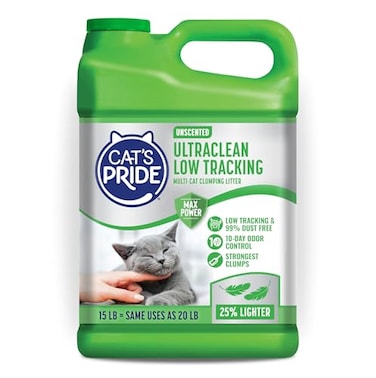 Cat's Pride Cats Pride Max Power UltraClean Low Tracking MultiCat Clumping Litter Keeps Paws Home Clean Up to 10 Days of Powerful Odor Control 99 Dust Free Unscented 15 Pounds