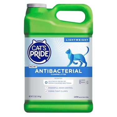 Cat's Pride Cats Pride NEW Antibacterial Cat Litter Destroys 999 of OdorCausing Bacteria Powerful Odor Control Premium Lightweight Clumping Litter Scented 12 Pounds