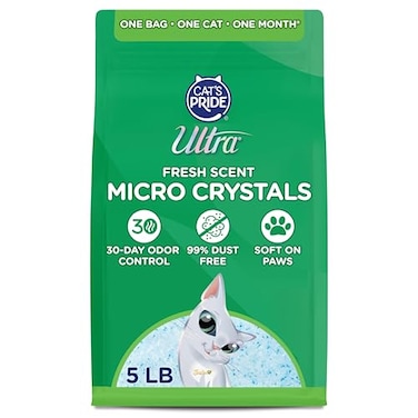 Ultra Fresh Scented Micro Crystals Premium Cat Litter 999 Dust Free Soft on Paws 5 Lbs