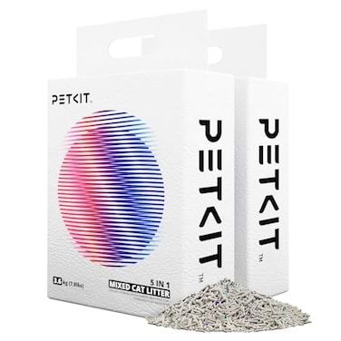 PETKIT Mixed Cat Litter Fast Clumping Flushable Ultra Absorbent 100 Natural Ingredients Litter Water Dissolvable Really DustFree Low Tracking Bentonite Tofu Litter 79lb2 Bags