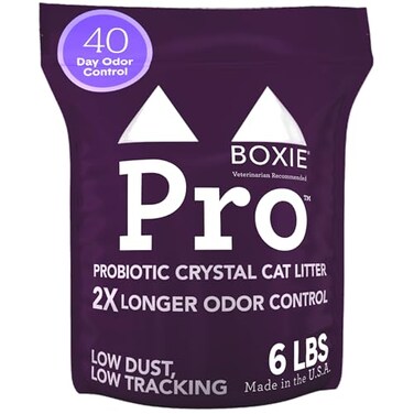 Boxiecat Boxie Probiotic Cat Litter 40Day Odor Control NonClumping DustFree Crystal 6lb MultiCat