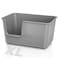 SpaceTime Cat Litter Box with High Sided248 Lx114 Wx130 HExtra Large Cat Litter Box for Big CatsXL Jumbo Kitty Litter Box for Indoor CatsToolFree Assembly Grey