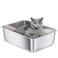 Holintan Stainless Steel Litter Box 18x14x6Height Medium Metal Cat Litter Box Easy Clean Non Stick Litterbox No Smell for Cats or Kitty Rabbits