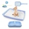 PAWISE Cat Litter Box Set Small Cat Kitten Starter Kit Includes Cats Toilet Kitten Litter Pan with Litter Scoop Double Dish Cat Bowl Kittens Mouse and Ball Toy