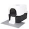 Sfozstra Black Enclosed Cat Litter Box with Lid LiftOff Buckle Lock for Easy Cleaning High Sides SplashProof LeakProof OdorReducing with Deodorizer Includes Sand Pedal for Cats up to 8 lbs