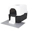 Sfozstra Black Enclosed Cat Litter Box with Lid LiftOff Buckle Lock for Easy Cleaning High Sides SplashProof LeakProof OdorReducing with Deodorizer Includes Sand Pedal for Cats up to 8 lbs