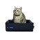 PetLike Travel Cat Litter Box LeakProof Portable Uncovered Collapsible Kitty Litter Pan Lightweight Foldable Toilet Tray for Small Medium Cats Medium Black