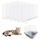 Sadoia 6 Pcs Cat Litter Box Splash Guard Pee Shields AntiSplashing Reusable High Sided Cat Toilet Training Kit for Open Top Litter Pan