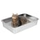 IKITCHEN Stainless Steel Cat Litter Box Large Metal Litter Box for Cats Never Absorbs OdorsStain Free Rustproof Non Stick Smooth Surface AntiSlip Rubber Bottom 235 L x 155 W x 4 H