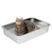 IKITCHEN Stainless Steel Cat Litter Box Large Metal Litter Box for Cats Never Absorbs OdorsStain Free Rustproof Non Stick Smooth Surface AntiSlip Rubber Bottom 235 L x 155 W x 4 H
