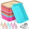 Amyhill 10 Pcs Open Cat Litter Box Kitten Litter Pan with 10 Scooper Medium Plastic Pet Tray Durable Nonstick Kitten Box for Indoor Pets Cats Rabbit Supply Easy to Clean146x106x34 Inch 5 Color