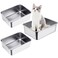 Gerrii 3 Packs Extra Large Stainless Steel Litter Box for Cat with High Sides Non Stick Smooth Surface Easy to Clean for Cat Bunny236 x 157 x 79