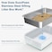 suzzipaws 196x137x6 Suzzipaws Stainless Steel Litter Box Open Top Sifting Litter Box for Pine Pellets Metal Litter Pan Tray System with Pee Pads Liners Odor Control Low Dust Easy Cleaning