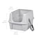 IRIS USA Cat Litter Box Large Open Top with High Sided Walls Tall Scatter Shield Scoop Included Easy Clean Plastic Pan Stain Resistant for Big Cats Kittens Indoor MultiCat Households