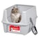 IRIS USA Cat Litter Box Large Open Top with High Sided Walls Tall Scatter Shield Scoop Included Easy Clean Plastic Pan Stain Resistant for Big Cats Kittens Indoor MultiCat Households