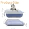 chuyouan Collapsible Kitten Litter Box Open Small Cat Litter Box with High Side Shallow Kitten Litter Pan AntiSplashing Waterproof Low Entry Travel Litter Pan with Falling Sand Pedal