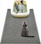 WePet Cat Litter Box Mat Kitty Premium PVC Pad Durable Trapping Rug Phthalate Free UrineResistant Scatter Control L 35 x 23 Inch Grey
