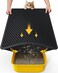 Powools Cat Litter Mat 30 x 24 Large Litter Trapping Mat Easy to Clean Litter Box Mat Waterproof UrineProof NonSlip Cat Toilet Training Systems Accessories Black