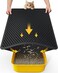 Powools Cat Litter Mat 30 x 24 Large Litter Trapping Mat Easy to Clean Litter Box Mat Waterproof UrineProof NonSlip Cat Toilet Training Systems Accessories Black