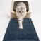 Yimobra Cat Litter Mat Easy Clean Trapping PVC Mat with Waterproof Backing and Non Slip Bottom Scatter Control Pad for Litter Box 354x236 Dark Blue