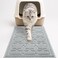 Yimobra Cat Litter Mat Easy Clean Trapping PVC Mat with Waterproof Backing and Non Slip Bottom Scatter Control Pad for Litter Box 24x20 Grey