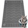 Motsamla Cat Litter Box Mat 35 x 24 Large Kitty Litter Trapping Mat Keep Floor Clean Litter Box Mat Scatter Control Waterproof Easy to Clean Durable Large Size Litter Mats for Floor