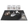Waretary Cat Litter Box Mat 47x 36 Waterproof Kitty Cat Litter Trapping Mat Easyclean Doublelayer Scatter Control Pad Rug Black