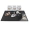 Waretary Cat Litter Box Mat 47x 36 Waterproof Kitty Cat Litter Trapping Mat Easyclean Doublelayer Scatter Control Pad Rug Black