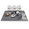 Waretary Cat Litter Box Mat 47x 36 Waterproof Kitty Cat Litter Trapping Mat Easyclean Doublelayer Scatter Control Pad RugGrey