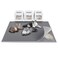 Waretary Cat Litter Box Mat 47x 36 Waterproof Kitty Cat Litter Trapping Mat Easyclean Doublelayer Scatter Control Pad RugGrey