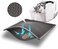 Bulkniu Small Cat Litter Box Mat Easy Clean Cat Litter Mat for Floor Kitty Scratch Cute Pad 15x24 Inch Grey