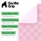 GORILLA GRIP Cat Litter Box Mat 35x23 Cushioned Coil Mesh Litter Trapping Mats Scatter Control Supplies for Less Mess Phthalate Free Ultra Deep Catch Grooves Rinse or Vacuum to Clean Light Pink