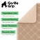 GORILLA GRIP Cat Litter Box Mat Cushioned Coil Mesh Litter Trapping Mats Scatter Control Supplies for Less Mess Phthalate Free Ultra Deep Catch Grooves Rinse or Vacuum to Clean 30x20 Beige
