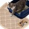 GORILLA GRIP Cat Litter Box Mat Cushioned Coil Mesh Litter Trapping Mats Scatter Control Supplies for Less Mess Phthalate Free Ultra Deep Catch Grooves Rinse or Vacuum to Clean 30x20 Beige