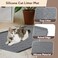 Garoopion Cat Litter Box Mat Large 3405225 inch Cat Litter Mat Waterproof Silicone Pad for Floor Dark Gray