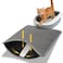 Conlun Cat Litter Trapping Mat for Small Spaces 236x146 SpaceSaving Litter Box Floor Mat Hexagon Grids AntiLeak Base Machine Washable NonSlip Kitty Matt for Apartment Gray