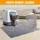 ondware Silicone Cat Litter Mat 28x20 in Waterproof Litter Box Mat Cats Feeding Mats with Raised Edges Quick Clean Desig Grey