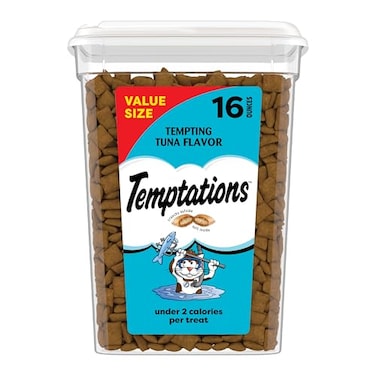 Temptations Cat Treats Classic Crunchy and Soft Cat Treats Tempting Tuna Flavor 16 oz Tub