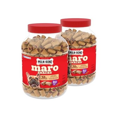 Milk-Bone MilkBone MaroSnacks Bacon Flavor Small Dog Treats With Bone Marrow 40 Ounces Pack of 2 Packaging Design May Vary