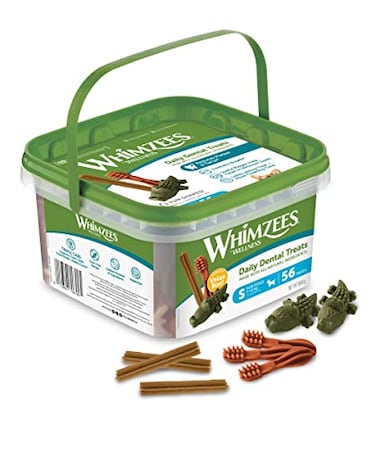 Whimzees Natural Dental Dog Chew Long lasting Variety Box Mixed Shapes Small 56 Pieces