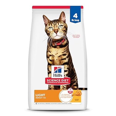 Hill's Science Diet Hills Science Diet Adult 16 Light Dry Cat Food Chicken 4 lb Bag