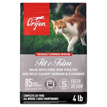 ORIJEN Fit Trim Grain Free High Protein Premium Dry Cat Food 4lb Bag