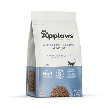 Applaws Complete Dry Cat Food GrainFree Limited Ingredient with Added Vitamins Minerals Protein Supports Digestion Whitefish 4 Pound Bag